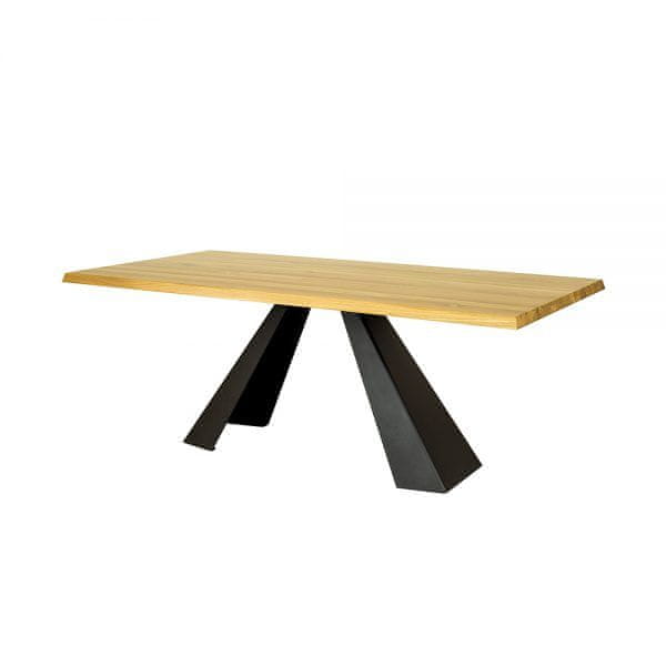 eoshop Jedálenský stôl ST370, 180x75x100, dub/kov (Dĺžka: 100, Farba dreva: Medová)